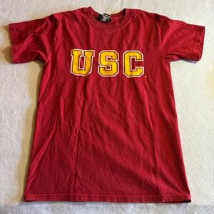 VTG USC Trojans Heritage Shirt Mens Small Red University of Southern‎ California